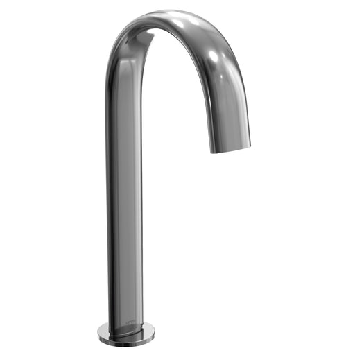 TOTO gooseneck vessel ECOPOWER 0.5 GPM touchless bathroom faucet, 20 second continuous flow in Polished Chrome finish.