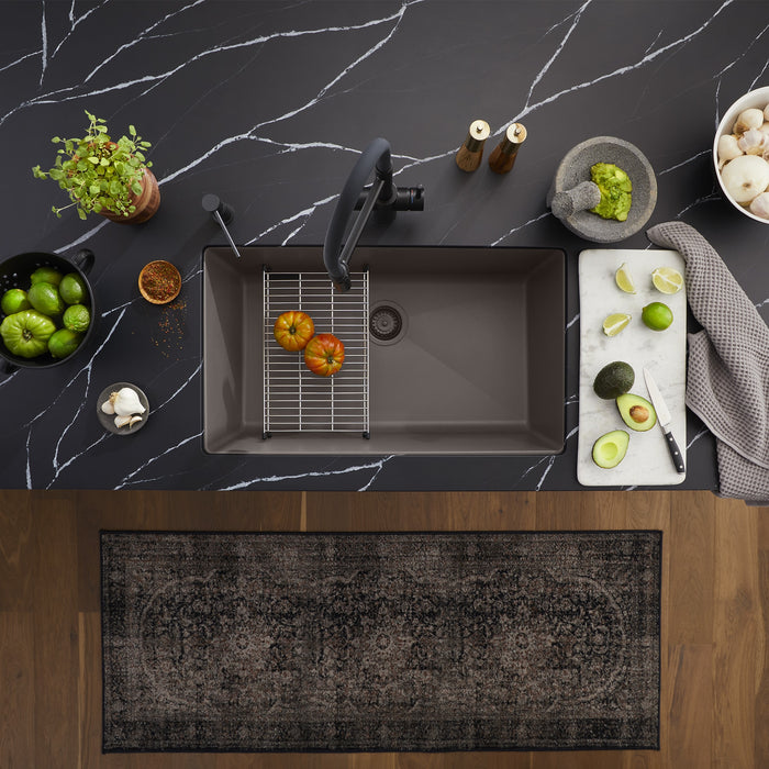 Blanco 443121 Precis SILGRANIT 32" Super Single Undermount Kitchen Sink - Volcano Gray