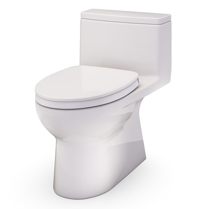 TOTO MS672124CEFG#12 Redington One-Piece Elongated 1.28 GPF Universal Height Toilet with Seat, Sedona Beige