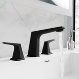 ANZZI L-AZ905MB 2-Handle 3-Hole 8" Widespread Bathroom Faucet With Pop-up Drain in Matte Black