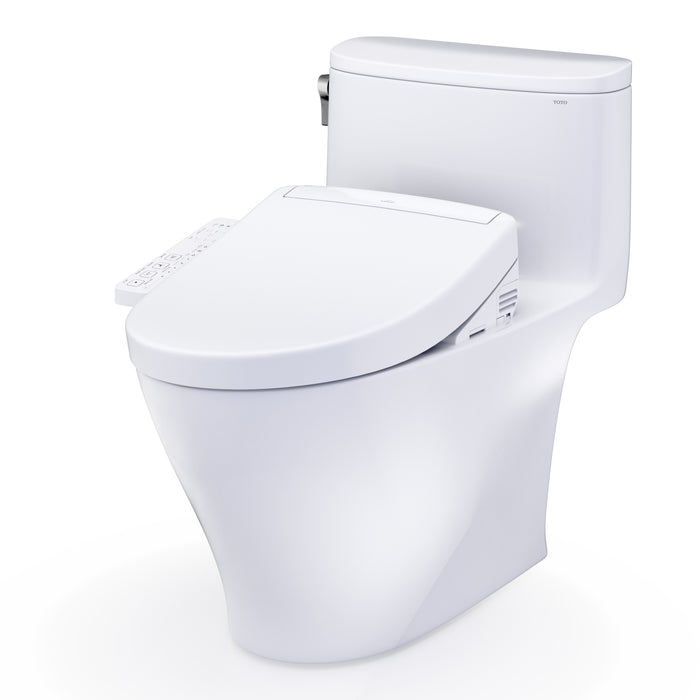 TOTO MW6423346CEFG#01 Nexus One-Piece Elongated Universal Height Toilet with Washlet S2 Bidet Seat