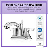 ANZZI L-AZ014BN Vista Series 4" Centerset 2-Handle Mid-Arc Bathroom Faucet in Brushed Nickel