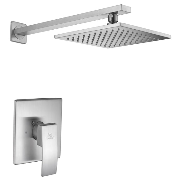 Viace Series 1-Spray 12.55 in. Fixed Showerhead in Brushed Nickel