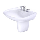 TOTO LHT242.8G#01 Prominence Oval Wall-Mount Bathroom Sink with Shroud for 8" Center Faucets, Cotton White