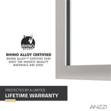 ANZZI SD-AZFL06001BN Veil Series 74" by 34" Framed Glass Shower Screen in Brushed Nickel