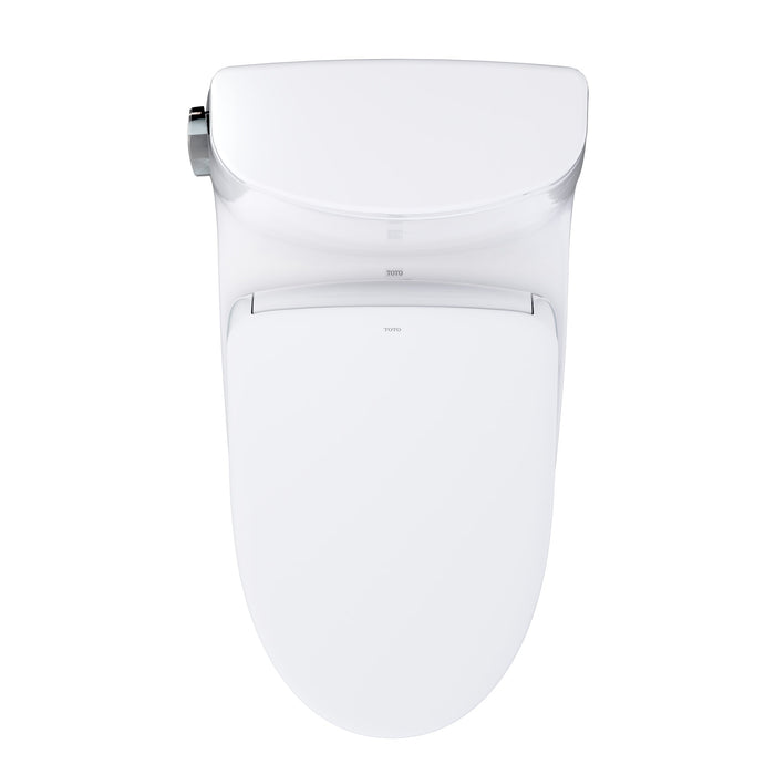 TOTO MW6084726CEFG#01 UltraMax WASHLET+ S7 One-Piece Elongated 1.28 GPF Universal Height Toilet in Cotton White