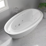 ANZZI FT-AZ202 Leni 5.9 ft. Jetted Whirlpool Tub with Reversible Drain in White