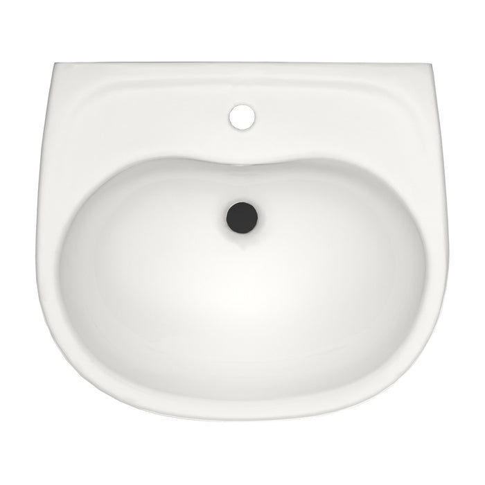 TOTO LHT241G#11 Supreme Oval Wall-Mount Bathroom Sink Shroud for Single Hole Faucets, Colonial White
