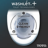 TOTO MW4424726CEFGA#01 WASHLET+ Nexus Two-Piece Toilet with Auto Flush S7 Bidet Seat, Cotton White