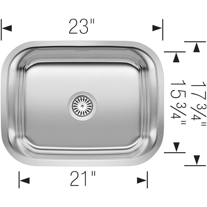 Blanco 441398 Stellar 23" Single Bowl Undermount Stainless Steel Laundry Sink
