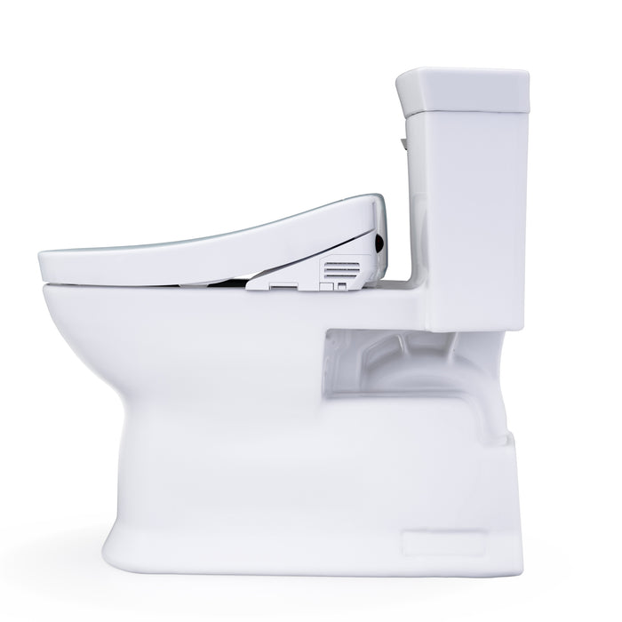 TOTO MW9643446CEFG#01 Washlet+ Soiree Elongated Universal Height Toilet with S5 Bidet Seat, Cotton White