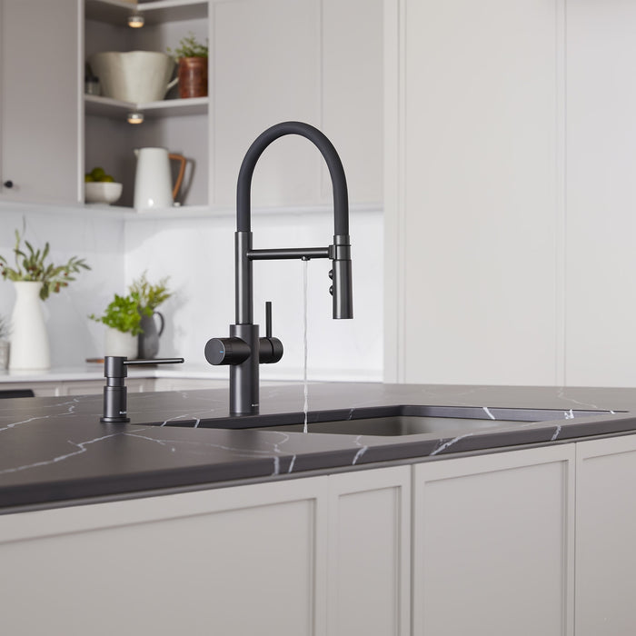Blanco 442992 Catris Flexo Filter-Ready Semi-Pro Pull-Down Dual-Spray Kitchen Faucet - Matte Black