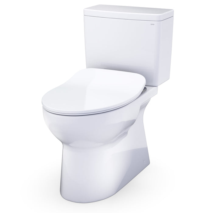 TOTO MS472234CEFG#01 Glaston Two-Piece Elongated 1.28 GPF Universal Height Toilet with a Slim Seat