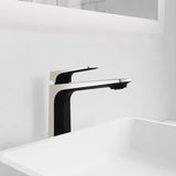 ANZZI L-AZ904MB-BN Single Handle Bathroom Sink Faucet with Pop-up Drain in Matte Black & Brushed Nickel