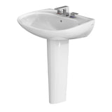 TOTO LPT242.8G#01 Prominence Oval Pedestal Bathroom Sink with CEFIONTECT for 8" Center Faucets, Cotton White