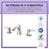 ANZZI L-AZ015BN Sonata Series 8" Widespread 2-Handle Mid-Arc Bathroom Faucet in Brushed Nickel