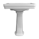 TOTO LPT530N#01 Promenade 27-1/2" x 22-1/4" Rectangular Pedestal Bathroom Sink for Single Hole Faucets, Cotton White