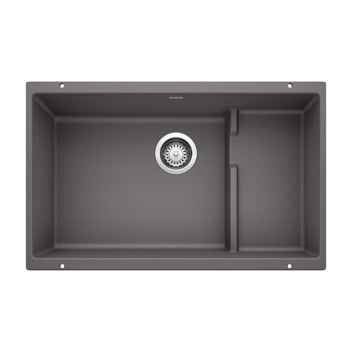 Blanco 519451 Precis Cascade SILGRANIT 29" Single Bowl Undermount Kitchen Sink with Colander - Cinder