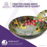 ANZZI LS-AZ217 Impasto Series Vessel Sink in Hand Painted Mural