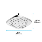 TOTO TBW02003U1#CP G Series Single Spray 8.5" Square Showerhead with Comfort Wave Polished Chrome