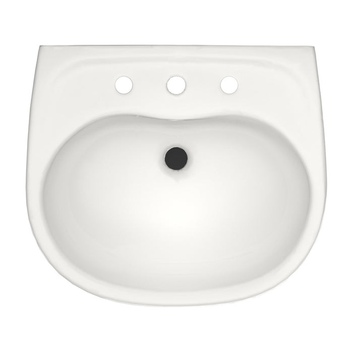 TOTO LHT241.8G#11 Supreme Oval Wall-Mount Bathroom Sink Shroud for 8 Inch Center Faucets, Colonial White