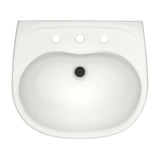 TOTO LHT241.8G#11 Supreme Oval Wall-Mount Bathroom Sink with Shroud for 8" Center Faucets, Colonial White