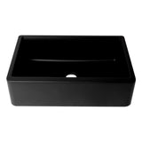 ALFI Brand AB33FARM-BLA Black 33" Granite Composite Single Bowl Drop-in Farm Sink