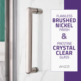 ANZZI SD-AZ051-02BN Lancer 29" x 72" Semi-Frameless Shower Door in Brushed Nickel