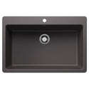 Blanco 443196 Liven SILGRANIT 33" Super Single Dual Mount Kitchen Sink - Cinder