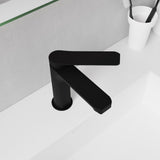 ANZZI L-AZ900MB Single Handle Single Hole Bathroom Faucet With Pop-up Drain in Matte Black