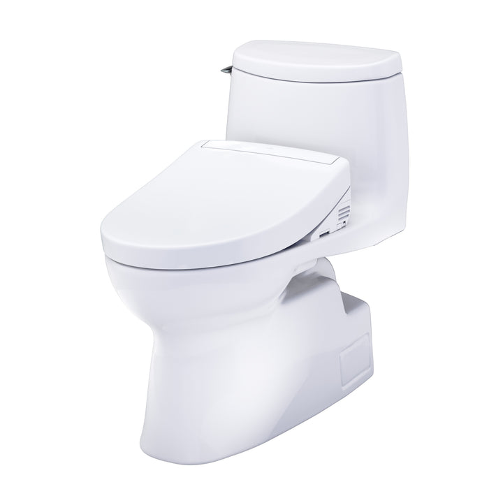 TOTO MW6143446CUFG#01 Carlyle II 1G One-Piece Elongated 1.0 GPF Universal Height Toilet with Washlet+ S5 Bidet Seat