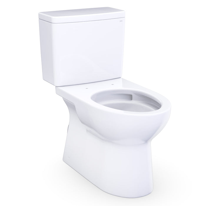 TOTO Glaston Two-Piece Elongated 1.28 GPF Universal Height Toilet with Right-Hand Trip Lever and CEFIONTECT, Cotton White - CST472CEFRG#01