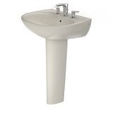 TOTO LPT241.8G#12 Supreme Oval Pedestal Bathroom Sink for 8" Center Faucets, Sedona Beige