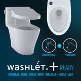 TOTO MS646124CEMFN#51 Aquia IV One-Piece Dual Flush WASHLET+ Ready Toilet, Ebony
