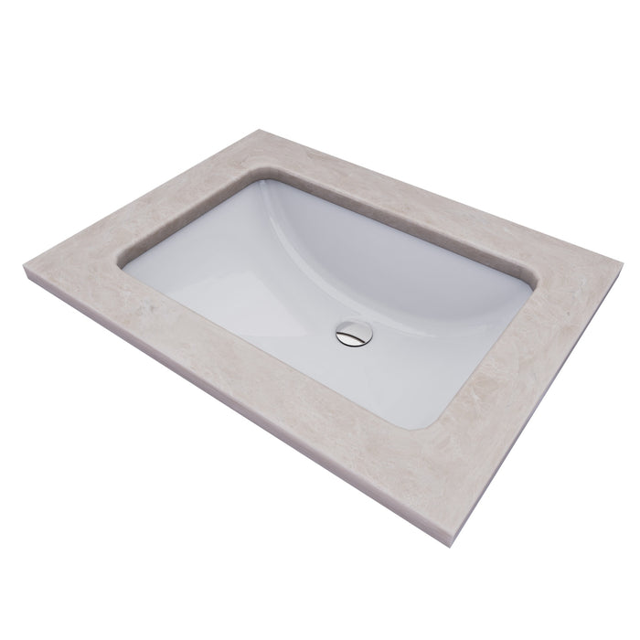 TOTO LT1575G#01 20" Rectangular Undermount Bathroom Sink with CEFIONTECT, Cotton White