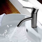 ANZZI L-AZ030BN Bravo Series Single Hole Single-Handle Low-Arc Bathroom Faucet in Brushed Nickel