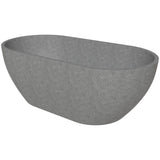 ALFI Brand ABCO59TUB 59" Solid Concrete Oval Freestanding Bathtub