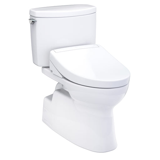 TOTO Washlet+ Vespin II 1G Two-Piece Elongated 1.0 GPF Toilet and Washlet+ S5 Bidet Seat, Cotton White - MW4743446CUFG#01