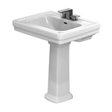 TOTO LPT530.4N#01 Promenade Rectangular Pedestal Bathroom Sink for 4" Center Faucets, Cotton White