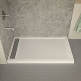 ANZZI SB-AZ012WL Field Series 36" x 60" Double Threshold Shower Base in White