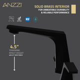 ANZZI L-AZ905MB 2-Handle 3-Hole 8" Widespread Bathroom Faucet With Pop-up Drain in Matte Black