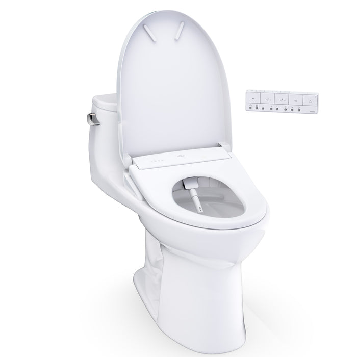TOTO MW6184736CEFG#01 UltraMax Low Profile WASHLET+ S7A One-Piece Elongated 1.28 GPF Universal Height Toilet