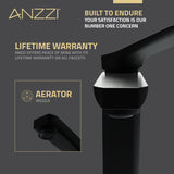 ANZZI L-AZ900MB-BN Single Handle Single Hole Bathroom Faucet With Pop-up Drain in Matte Black & Brushed Nickel