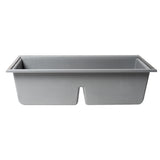 ALFI Brand AB3418DBUM-T Titanium 33" Granite Composite Workstation Double Bowl Undermount Sink