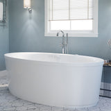 ANZZI FT-AZ101 Heidi 5.7 ft. Whirlpool and Air Bath Tub in White