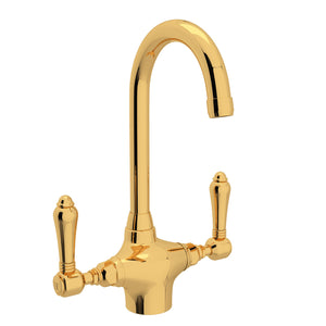 House of Rohl A1667LMULB-2 San Julio Single Hole C-Spout Bar and Food Prep Faucet