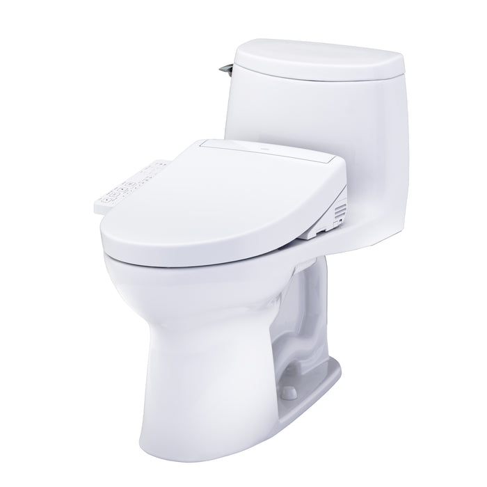 TOTO MW6043346CUFG#01 UltraMax II 1G One-Piece Elongated 1.0 GPF Universal Height Toilet with Washlet+ S2 Bidet Seat
