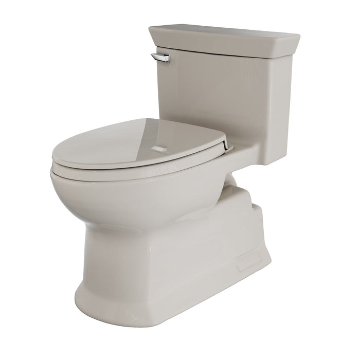 TOTO MS964124CEFG#12 Soiree One Piece Elongated 1.28 GPF Universal Height Skirted Toilet, Sedona Beige