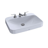 TOTO LT416.8G#01 Arvina Rectangular 23" Bathroom Sink with CEFIONTECT for 8" Center Faucets, Cotton White