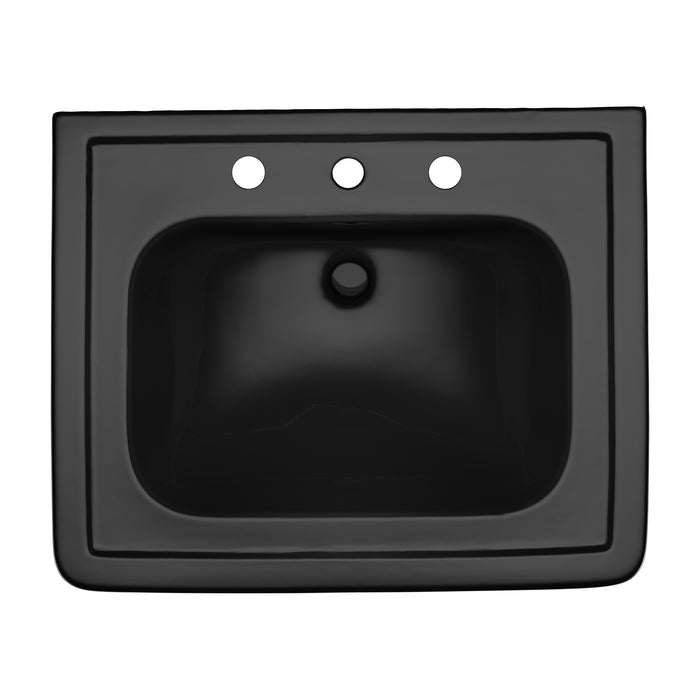 TOTO LPT530.8N#51 Promenade 27-1/2" x 22-1/4" Pedestal Bathroom Sink for 8" Center Faucets, Ebony